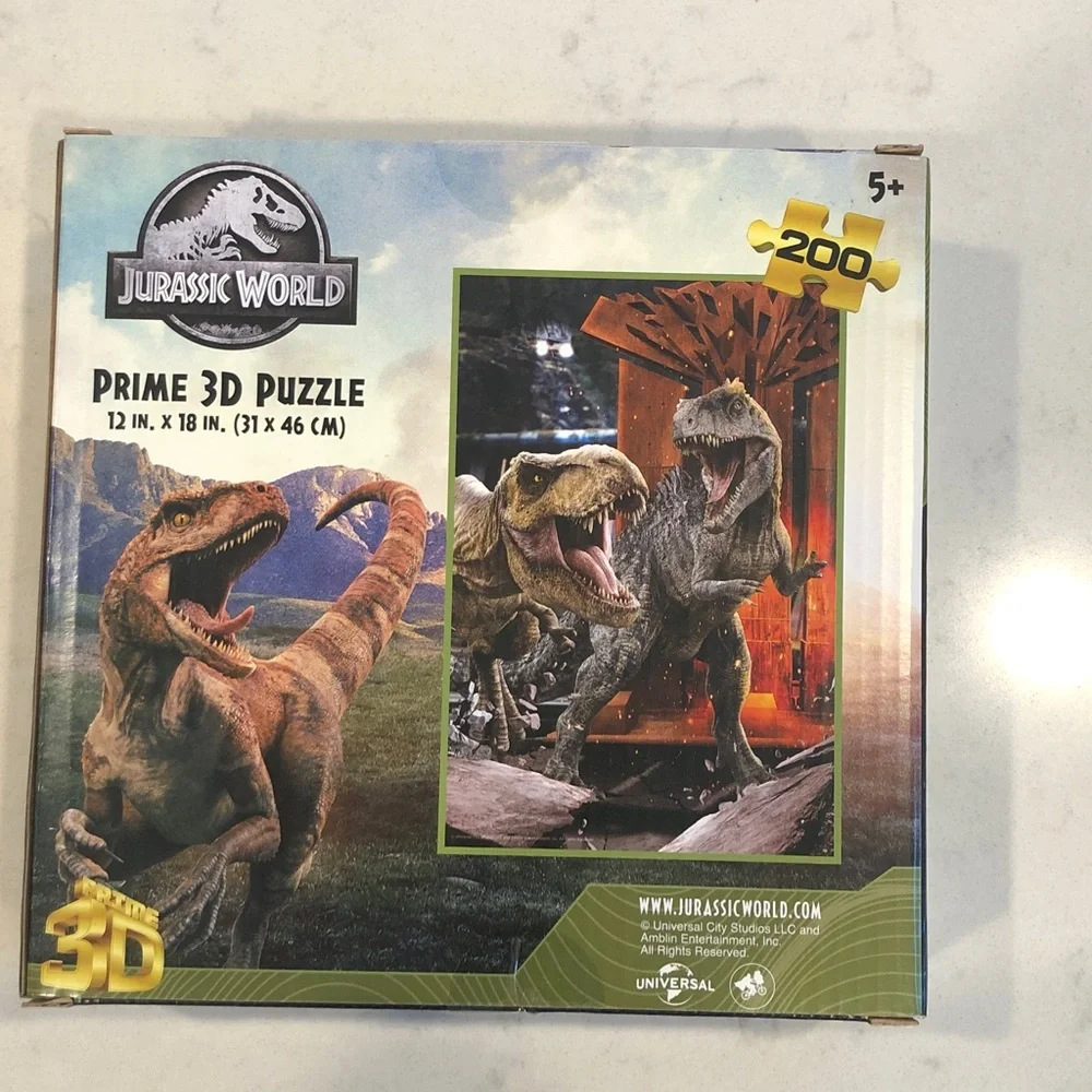 Jurassic World 3D Puzzle with Dinosaurs - Brown and Gray